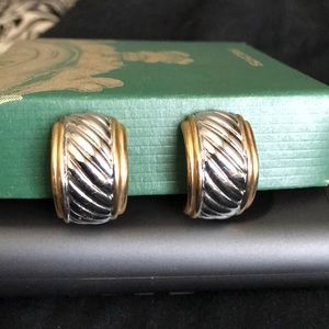 Silver and Gold Clip-on Earrings